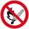 Piktogramm 201 - rund - "Feuer, offene Zündquelle und Rauchen verboten"